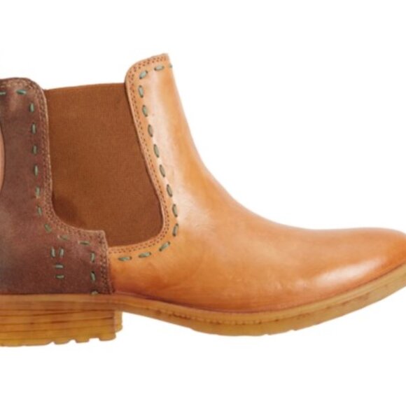 ROAN BY BED STU Hostile Chelsea Short Leather Zip Ankle Pecan Boots 6.5 - Picture 3 of 6